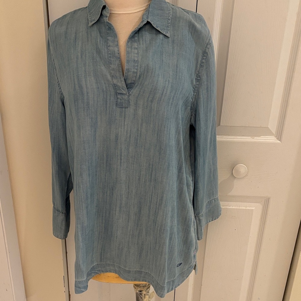 Vineyard Vines Light Blue Tunic Top